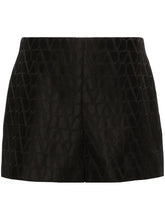 Valentino Garavani black monogram jacquard shorts
